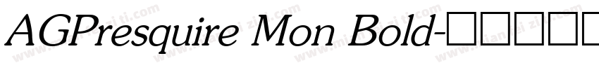 AGPresquire Mon Bold字体转换